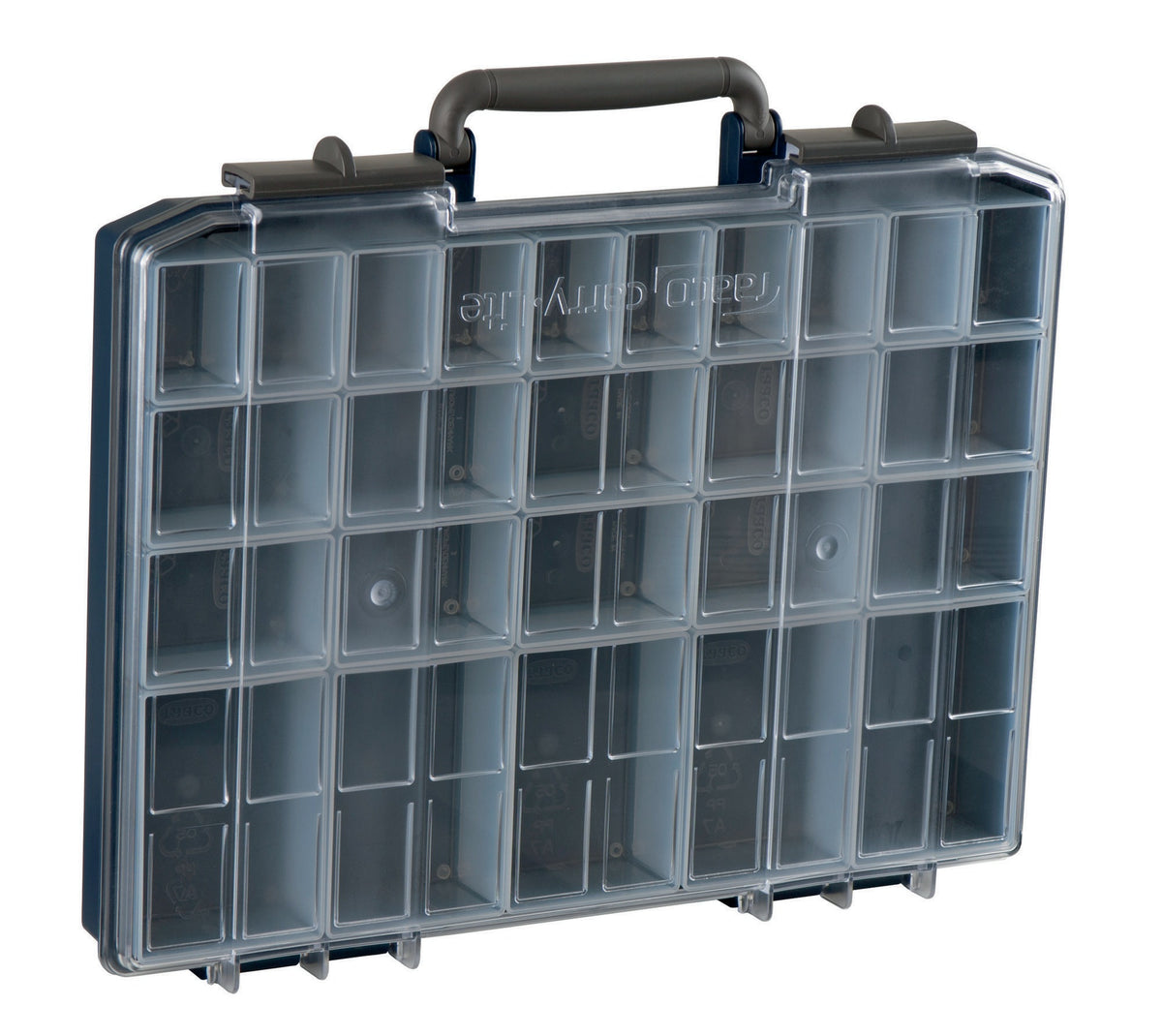 raaco Sortimentskasten CarryLite 55 5x10-0 – 413x330x57 mm, ohne Fächer, Unterteil PP, Deckel PC