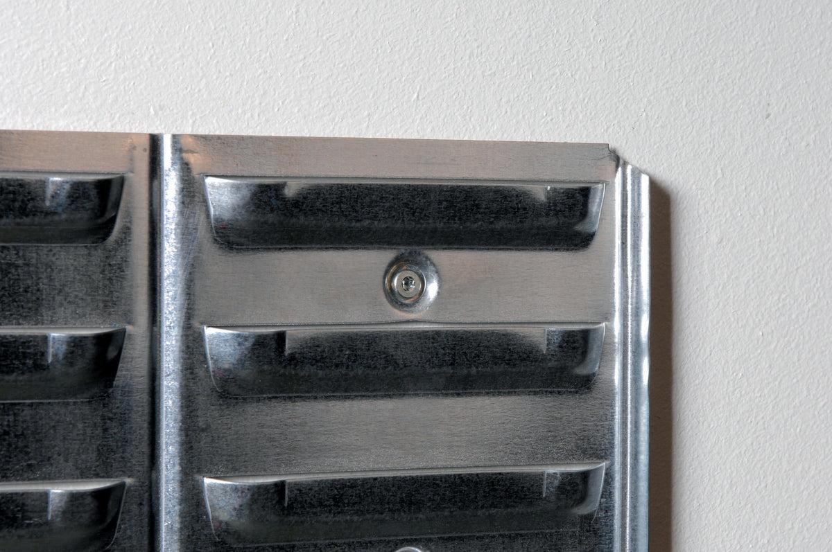 RAACO Sichtboxen-Paneel mit 48 Schlitzen, 520 x 440 mm, galvanisiert, 6er-Pack