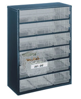 RAACO Kleinteilemagazin Stahlmagazin 918-02, 18 Schubladen, B306xT150xH417 mm, Stahlblech