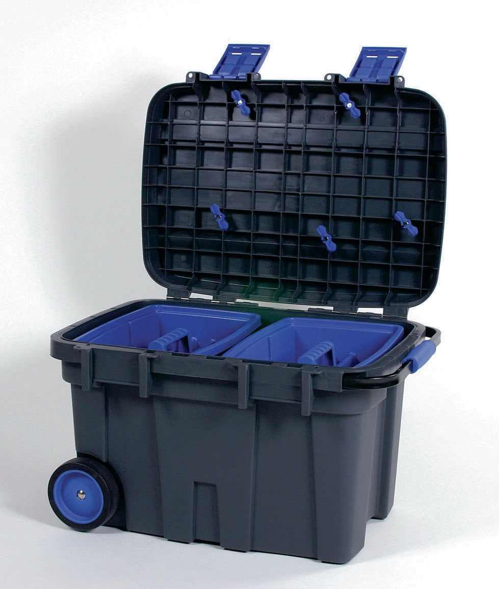 RAACO Werkzeugkiste Toolchest 75 mit Rollen und Ziehgriff, 75 Liter Volumen