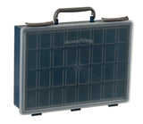 raaco Sortimentskasten Assorter 80 4x8-0, B.338xT.261xH.78mm, 5er-Pack, Unterteil dunkelblau, Deckel transparent