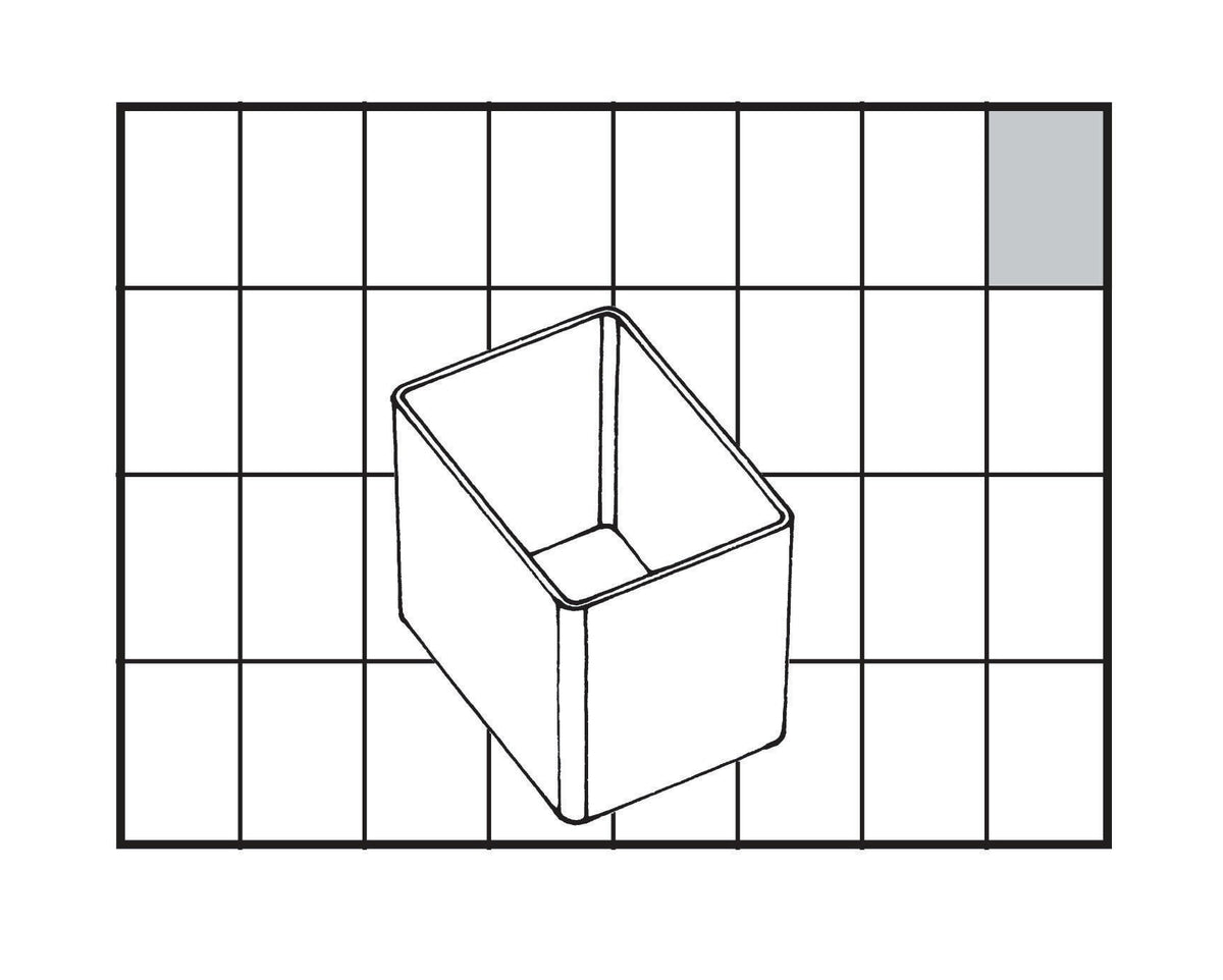 RAACO Einsatz 55 A9-1 39x55x47 mm aus PP, transparent