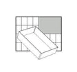 raaco Einsatz 55 A6-1 B.109xT.157xH.47mm transparent aus PP – 12 Stück
