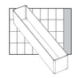RAACO Einsatz 55 A9-4, 39x218x47 mm, transparent, aus PP