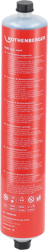 ROTHENBERGER Demineralisierungskartusche PURE H2O L – 7000 l, normgerecht nach VDI 2035, SWKI, Ö-Norm