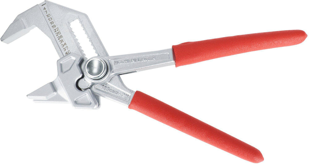 ROTHENBERGER ROFAST Zangenschlüssel 185 mm, Spannweite 0-40 mm, 1K-Griff, inkl. Schonbacken