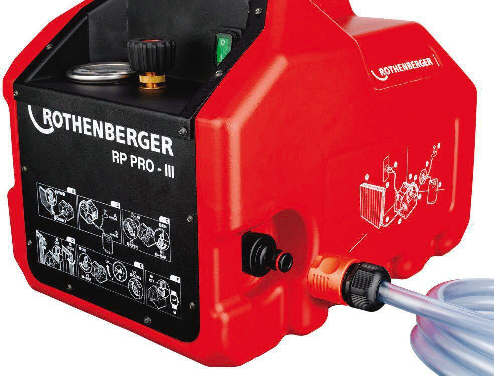 ROTHENBERGER Prüfpumpe RP PRO III 0-40 bar R 1/2 Zoll – Elektrische Befüll- und Prüfpumpe