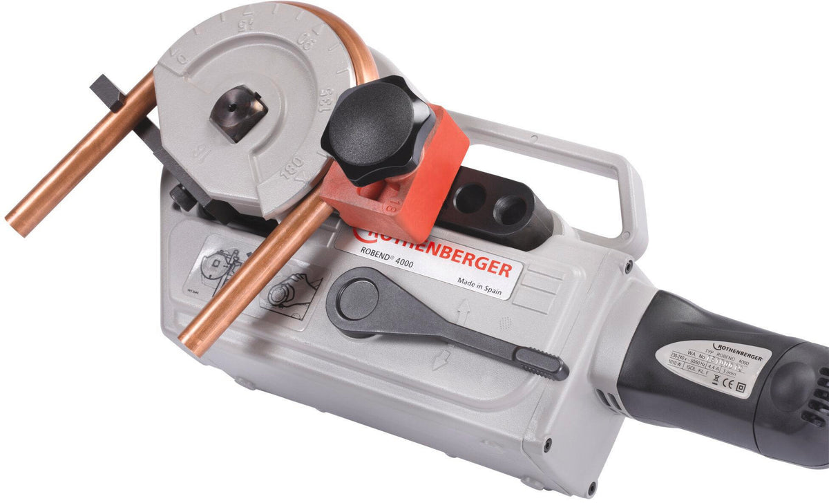 ROTHENBERGER Elektrobiegegerät-Set ROBEND® 4000 1010 W – Kaltbiegen bis 180° für Rohre 15–28 mm