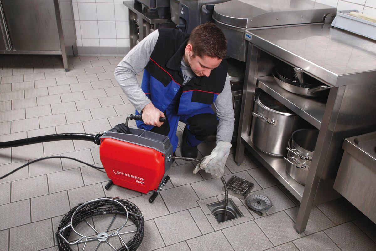 ROTHENBERGER Rohrreinigungsmaschine R 600 – 690 W, 467 min-¹, für Rohr-Ø 20–150 mm