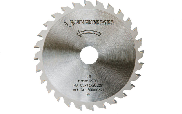 Rothenberger DURACUT Uni AD Sägeblatt 125 mm Z28 für Ne-Metalle und Kunststoffe