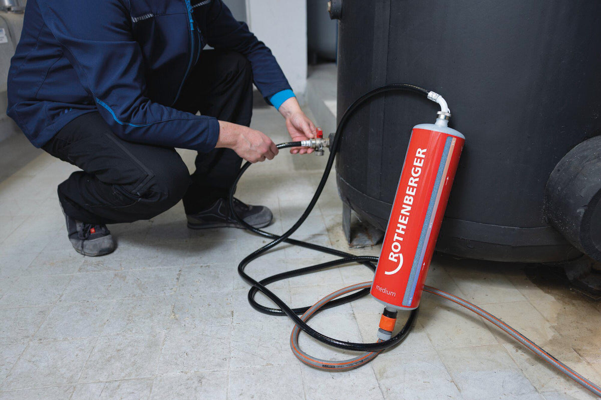 ROTHENBERGER Demineralisierungskartusche PURE H2O L – 7000 l, normgerecht nach VDI 2035, SWKI, Ö-Norm