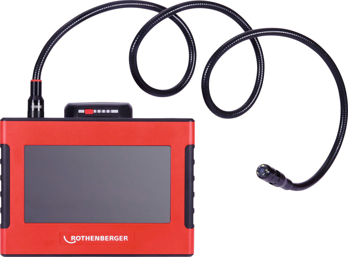 ROTHENBERGER ROCAM mini HD Inspektionskamera Set – Full-HD, 22 m Kabel, Ø 25 mm Kamerakopf