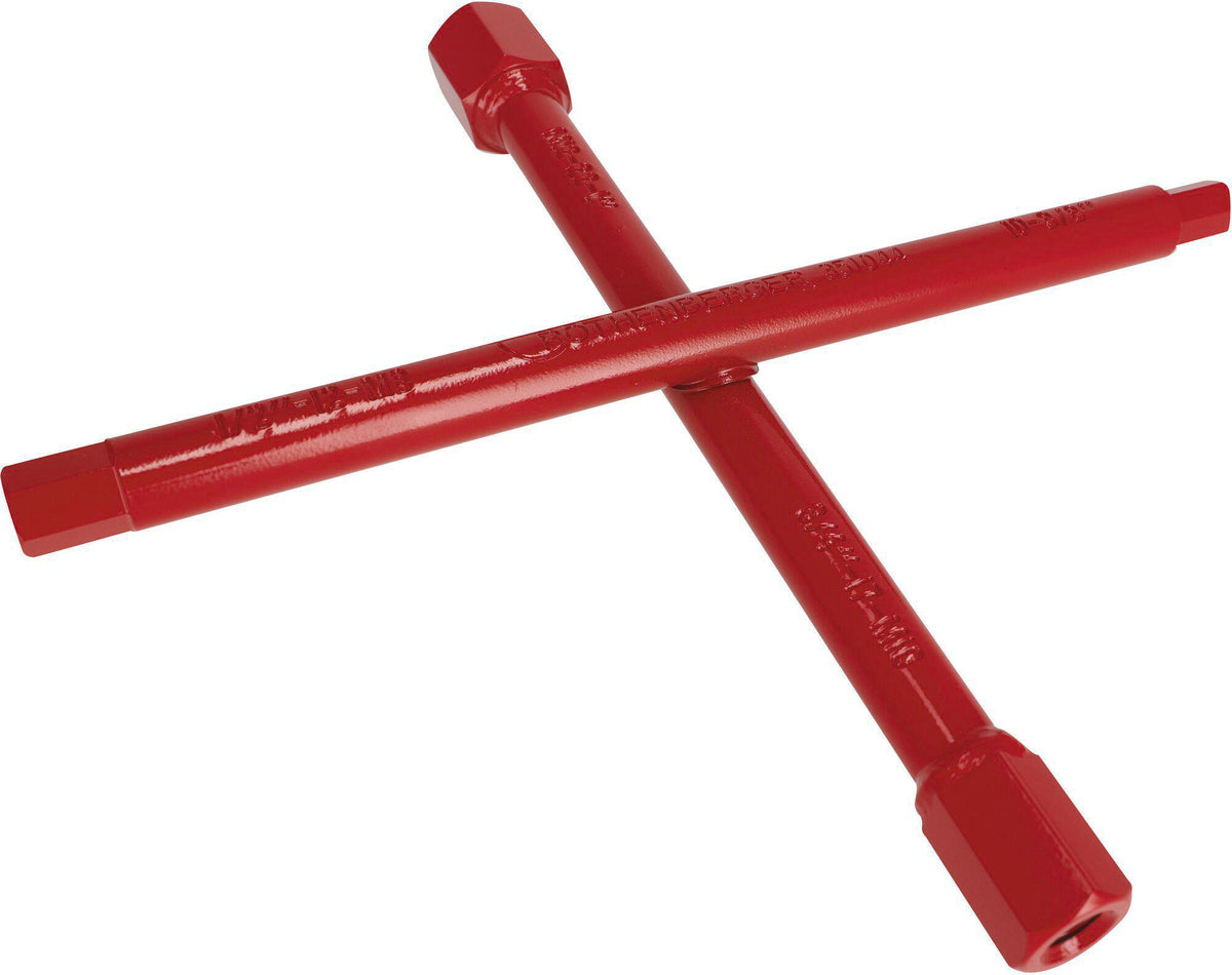 ROTHENBERGER Sanitärkreuzschlüssel 220x220mm 10-Fach-Funktion für Heizkörperventile und Stockschrauben