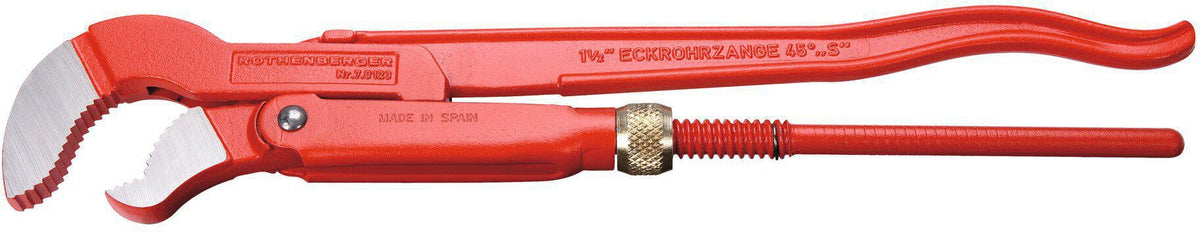 ROTHENBERGER Eckrohrzange Super S 320 mm für 1 Zoll Rohre, selbstklemmend, Chrom-Vanadium-Stahl