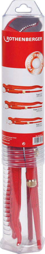 ROTHENBERGER Eckrohrzangenset Profi-Set 1, 3-teilig, für Rohre 1 - 1,1/2 - 2 Zoll, selbstklemmend