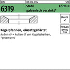 Kegelpfannen, einsatzgehärtet / 14,2mm / galvanisch verzinkt