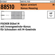 FISCHER Dübel R 88510 M5x35/10 Konus Messing/Nylon armiert – 50 Stück
