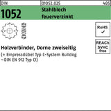 F. REYHER Holzverbinder DIN 1052 einseitig 50x13xM12 Temperguss galv. verzinkt 50 Stück