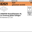 LINDAPTER Rezessfüllplatte R 82021 Form W, Stahl galvanisch verzinkt, 10 mm – für glatte Auflagen