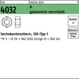 Sechskantmutter ISO 4032 M10 8 galvanisch vernickelt 500 Stück von BUFAB