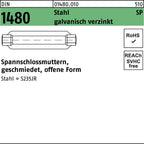 10 mm / Spannschlossmutter DIN 1480 offen SP M10/125 Stahl galv.verz. 1St.