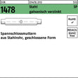 Spannschlossmutter DIN 1478 geschlossen SP M6 Stahl 3.6 galvanisch verzinkt von F. REYHER - 10 Stück