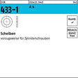F. REYHER Nchfg. GmbH & Co. KG Scheibe DIN 433-1 3,2x6x0,5 A 4