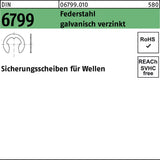 F. REYHER Sicherungsscheibe DIN 6799 für Wellen 1,5 mm Federstahl 10000 Stück