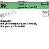 F. REYHER Kegelgriff DIN 99 Form N 50 mm M6 Stahl