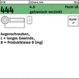F. REYHER Augenschraube DIN 444 Form LB LBM 24 x 120 mm 4.6 galvanisch verzinkt