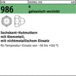 F. REYHER Sechskanthutmutter DIN 986 mit Klemmteil M4, galvanisch verzinkt