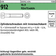 F. REYHER Zylinderschraube DIN 912 M20x170 10.9 flZn/TL 480h – 10 Stück