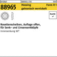 F. REYHER Rosettenscheibe R 88965 offen Messing galvanisch vernickelt 4,1x6,5x1,8 mm 1000 Stück