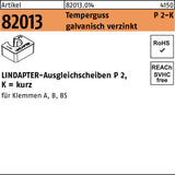 LINDAPTER Ausgleichsscheibe R 82013 GTW 40 P2 M10/10,0 Temperguss galvanisch verzinkt