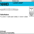 F. REYHER Tellerfeder EN 16983 40x20,4x1,5 mm 1.4310/1.4568 – 100 Stück