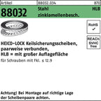 zinklamellenbesch. / HEICO-LOCK Keilsicherungsscheiben, paarweise verbunden, HLB = mit großer Auflagefläche / 3,5 mm