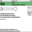 F. REYHER Sechskantschraube DIN 961 VG M12x1,25x40 10.9 galvanisch verzinkt