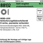 zinklamellenbeschichtet / NORD-LOCK Keilsicherungsfederscheiben X-series, paarweise verbunden / NLX6