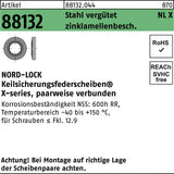 NORD-LOCK Unterlegscheibe NL 3, zinklamellenbeschichtet, 200 Stück, für M3