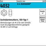 BUFAB Sechskantmutter ISO 4032 M20, Festigkeitsklasse 10