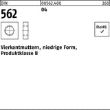 Vierkantmutter DIN 562 niedrige Form M2 Automatenstahl 100 Stück von F. REYHER