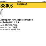 REYHER Zierkappe R 88003 für Kappenschrauben Ø 3,9 mm, weiß