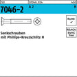 F. REYHER Senkschraube ISO 7046-2 PH M5x40-H A2 Edelstahl 200 Stück