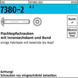 F. REYHER Flachkopfschraube ISO 7380-2 M8x40 A2 mit Bund & Innensechskant
