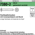 F. REYHER Flachkopfschraube ISO 7380-2 M10x35 mit Bund und Innensechskant, verzinkt