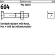 F. REYHER Senkschraube DIN 604 mit Nase und Sechskantmutter M6 x 20 mm, Mu Stahl 4.6