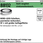 zinklamellenbeschichtet / NORD-LOCK-Scheiben, paarweise verbunden, SP = mit großer Auflagefläche / M4