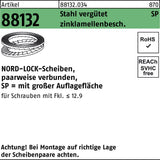 NORD-LOCK Unterlegscheibe NL 3, zinklamellenbeschichtet, 200 Stück, für M3