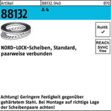 NORD-LOCK Unterlegscheibe NL 3, zinklamellenbeschichtet, 200 Stück, für M3
