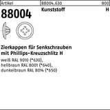 REYHER Zierkappe R 88004 für PH 2 x 12 / 3,5-5 – 1000 Stück, Kunststoff weiß